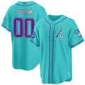 Custom Arizona Diamondbacks 2024 Teal Purple Jersey ¨C Teal 2 Fotopoulosg