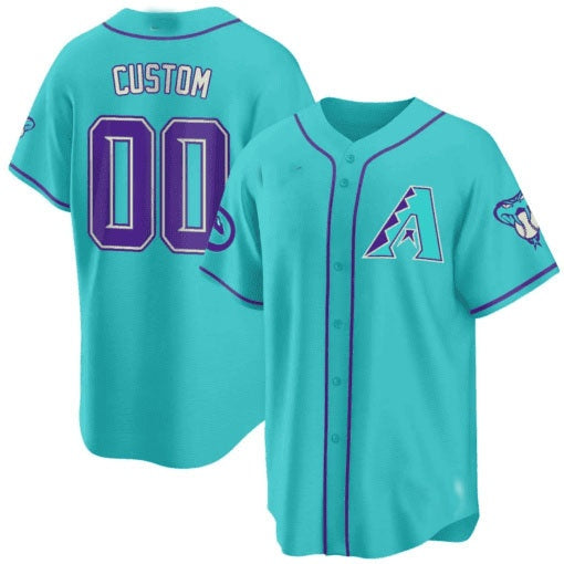 Custom Arizona Diamondbacks 2024 Teal Purple Jersey ¨C Teal 2 Fotopoulosg