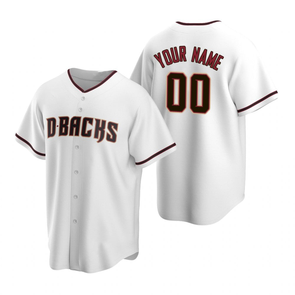Custom Arizona Diamondbacks White Fotopoulosg Stitched Cool Base Home Jersey