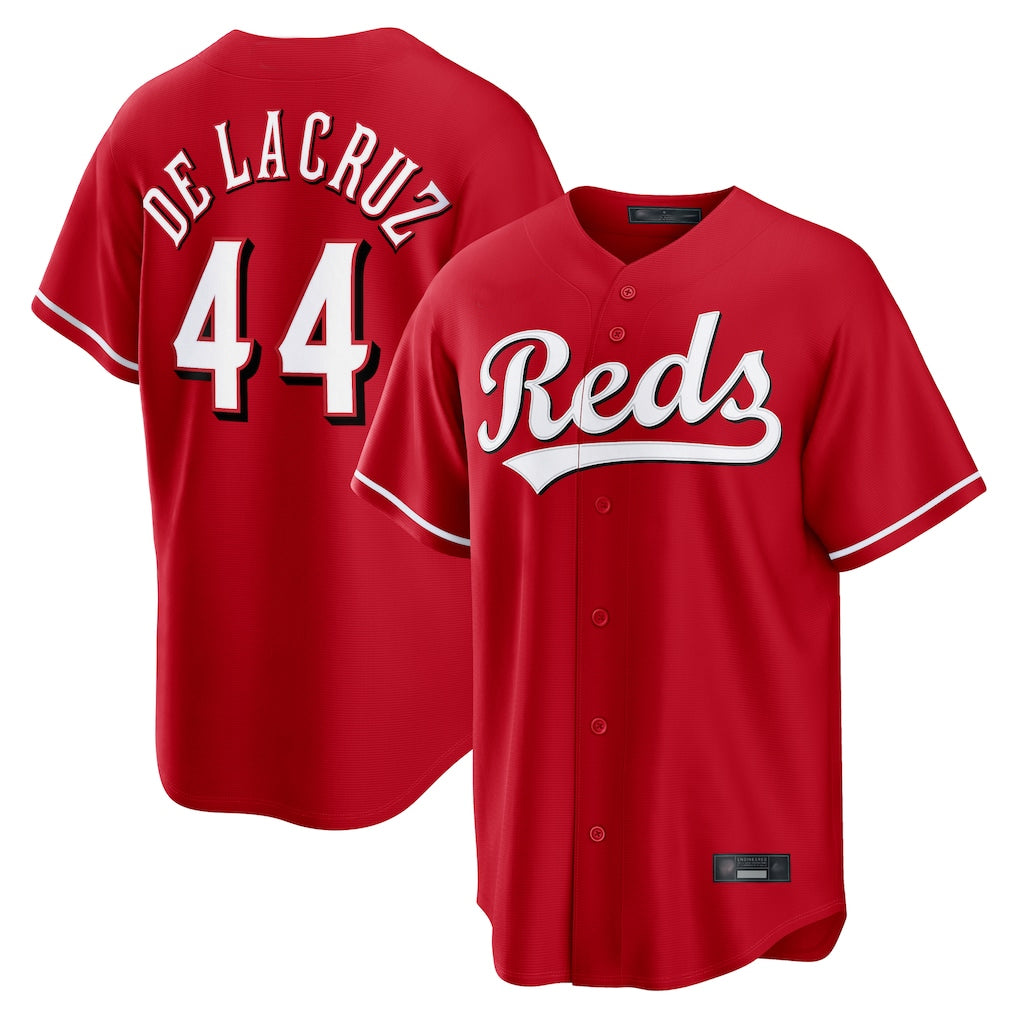 Cincinnati Reds #44 Elly De La Cruz Player Red Fotopoulosg Home Game Stitched Jerseys