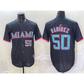 Miami Marlins #50 Agust¨ªn Ram¨ªrez Black Fotopoulosg 2025 City Connect Limited Stitched Jersey