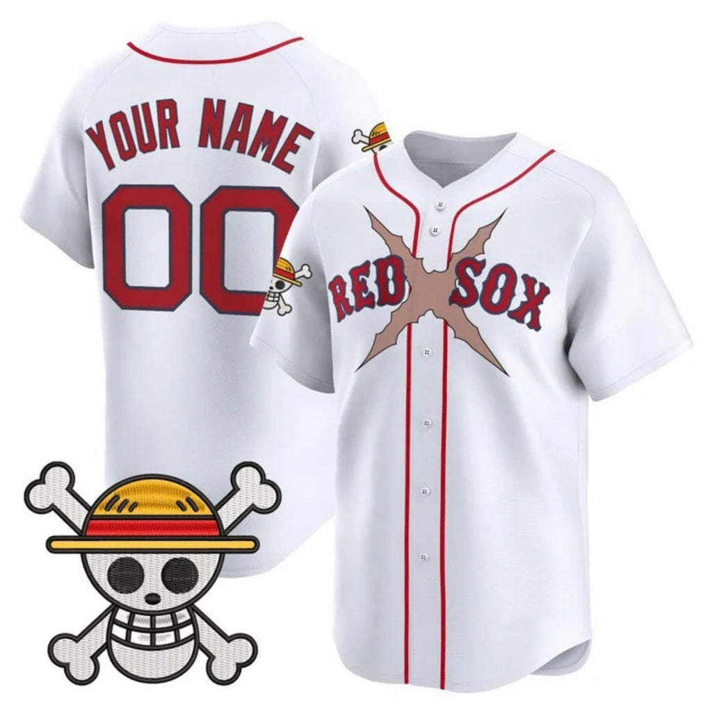 Custom Boston Red Sox x One Piece White Fotopoulosg Vapor Premier Limited Jersey - Stitched