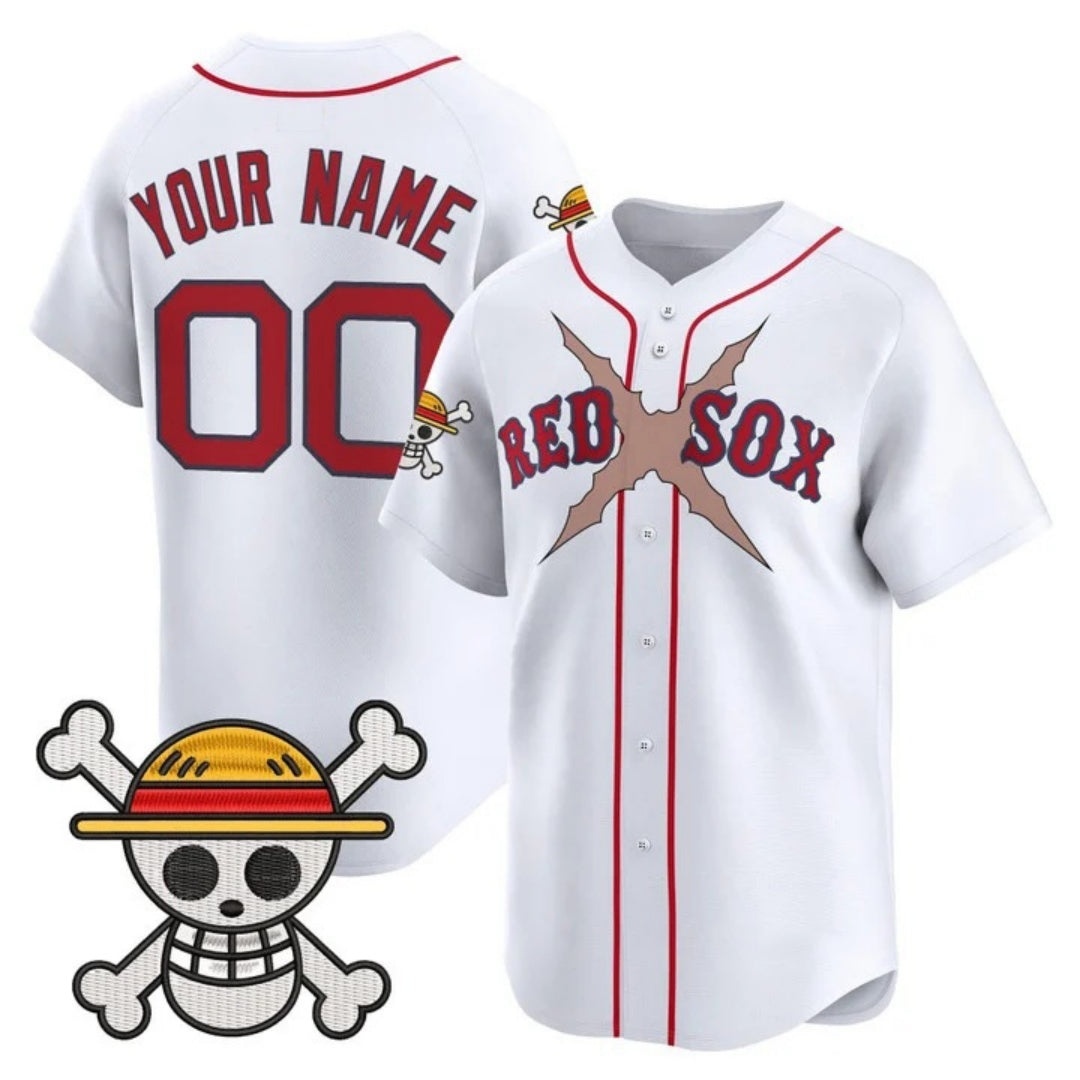 Custom Boston Red Sox x One Piece White Fotopoulosg Vapor Premier Limited Jersey - Stitched
