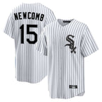 Chicago White Sox #15 Sean Newcomb Player White Fotopoulosg Stripe Home Game Stitched Jerseys