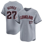Cleveland Guardians #27 Austin Hedges Player Gray Fotopoulosg Road Limited Home Stitched Jerseys