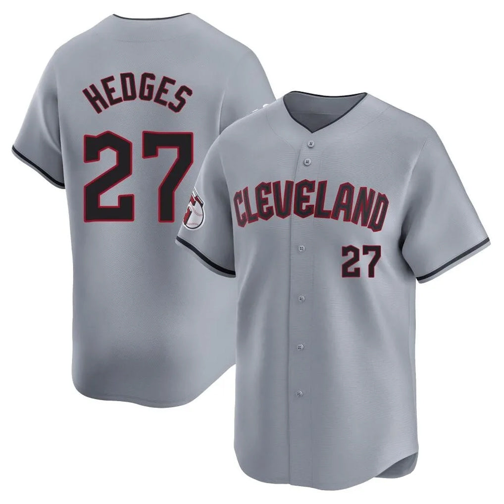 Cleveland Guardians #27 Austin Hedges Player Gray Fotopoulosg Road Limited Home Stitched Jerseys