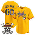 Custom Toronto Blue Jays x One Piece Gold Fotopoulosg Vapor Premier Limited Jersey - Stitched