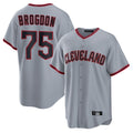 Cleveland Guardians #75 Connor Brogdon Player Gray Fotopoulosg Home Game Stitched Jerseys