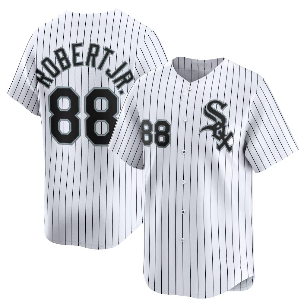 Chicago White Sox #88 Luis Robert Jr. White Fotopoulosg Home Limited Player Jersey