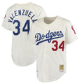 Los Angeles Dodgers #34 Fernando Valenzuela Player Cream Fotopoulosg Throwback Vapor Limited Stitched Jerseys