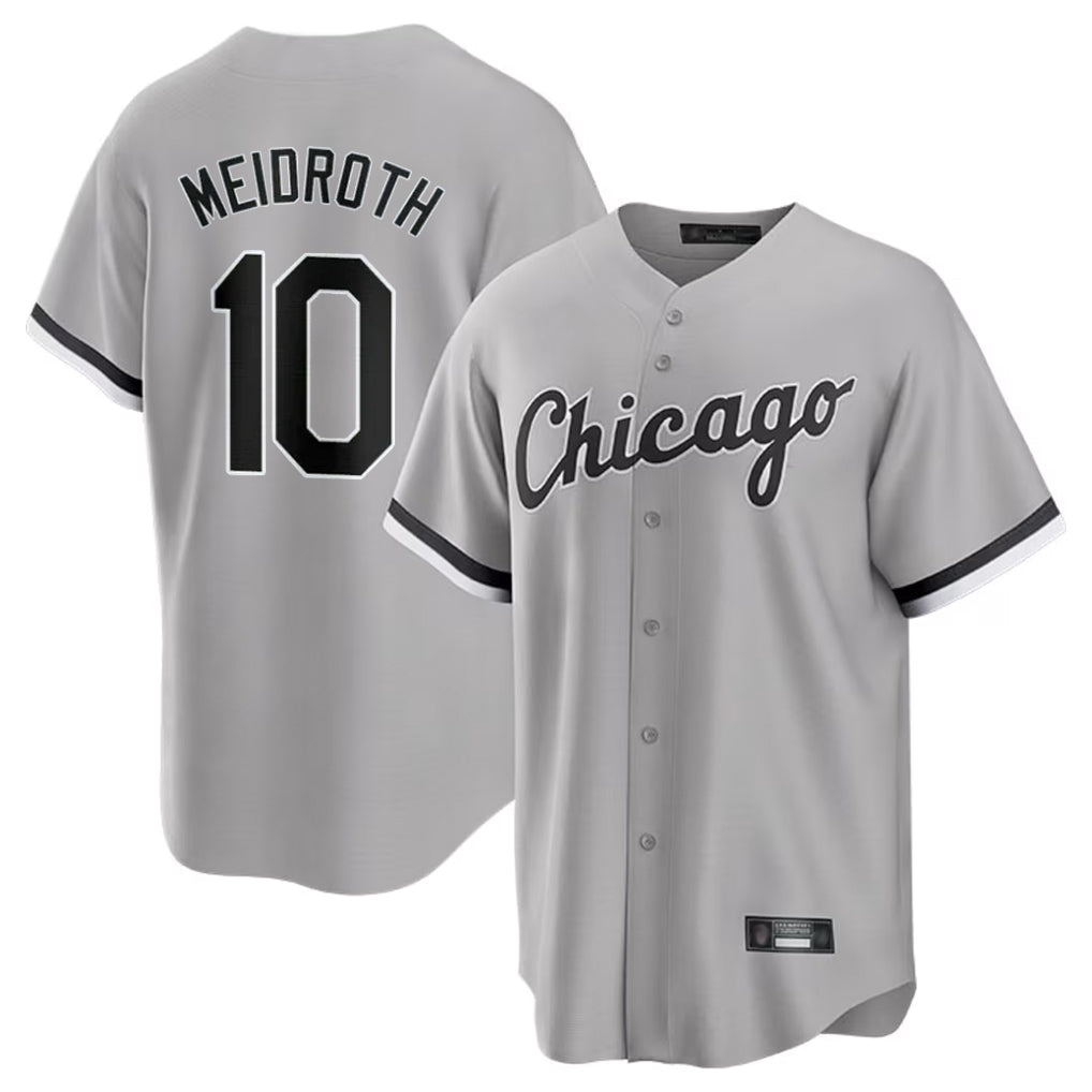 Chicago White Sox #10 Chase Meidroth Fotopoulosg Player Gray Home Game Stitched Jerseys