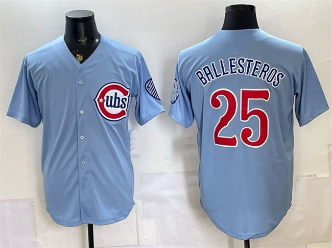 Chicago Cubs #25 Moises ballesteros Blue Fotopoulosg 2026 2nd Alternate Limited Stitched Jersey