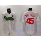 Philadelphia Phillies #45 Zack Wheeler White Green Fotopoulosg Cool Base Stitched Jersey 2