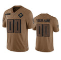 Custom A.Falcons Active Player 2023 Brown Fotopoulosg Salute To Setvice Limited Stitched Jersey
