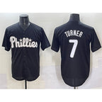 Philadelphia Phillies #7 Trea Turner Black Fotopoulosg Lights Out Limited Stitched Jersey