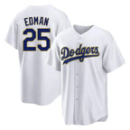 Los Angeles Dodgers #25 Tommy Edman Player Gold White Fotopoulosg 2026 Collection Stadium Game Stitched Jerseys