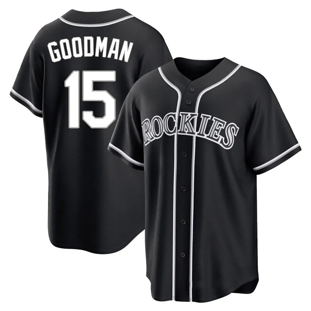 Colorado Rockies #15 Hunter Goodman Player Black Fotopoulosg Fashion Out Home Game Stitched Jerseys