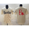 Boston Red Sox Team Big Logo Cream Fotopoulosg Gothic Vapor Limited Stitched Jersey
