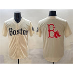 Boston Red Sox Team Big Logo Cream Fotopoulosg Gothic Vapor Limited Stitched Jersey