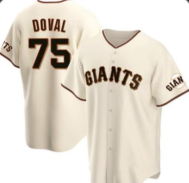 San Francisco Giants #75 Camilo Doval Cream Fotopoulosg Home Jersey