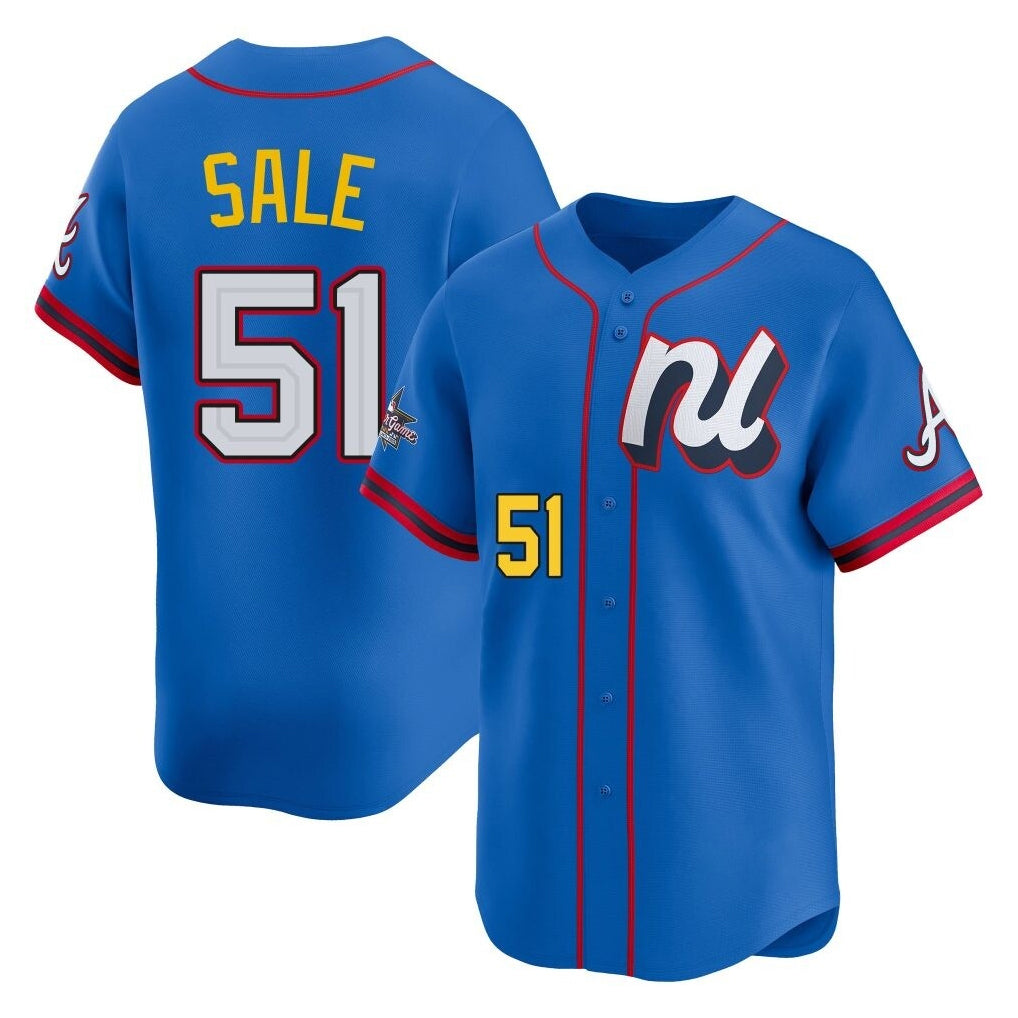 Atlanta Braves #51 Chris Sale Player Royal Fotopoulosg National League All-Star Edition Game Stitched Jerseys