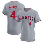 Los Angeles Angels #4 Christian Moore Player Gray Fotopoulosg Home Limited Elite Stitched Jerseys