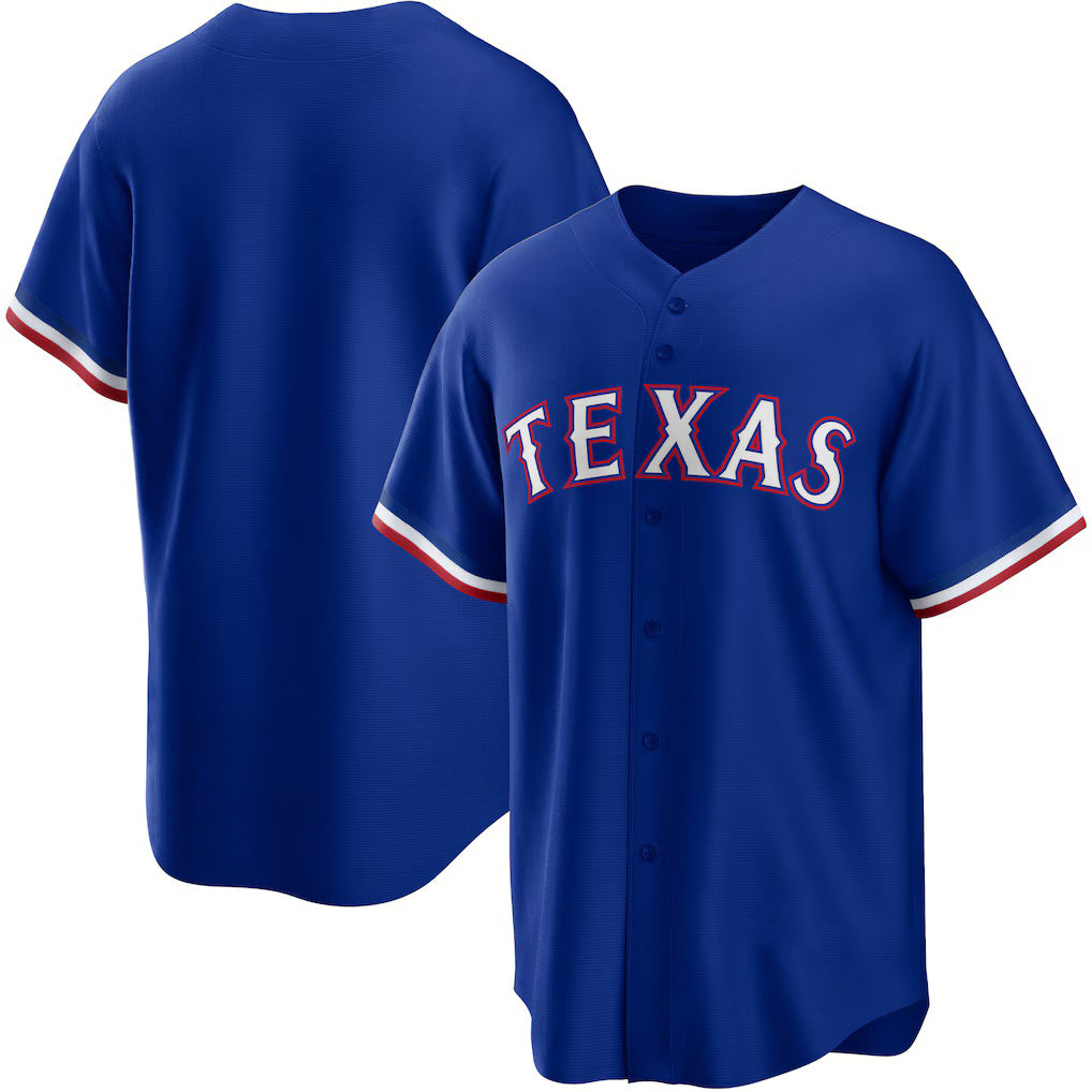 Texas Rangers Royal Fotopoulosg Alternate Replica Team Logo Jersey