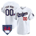 Custom Los Angeles Dodgers 2024 Spring Training Patch Vapor Premier Limited Jersey ¨C White Fotopoulosg