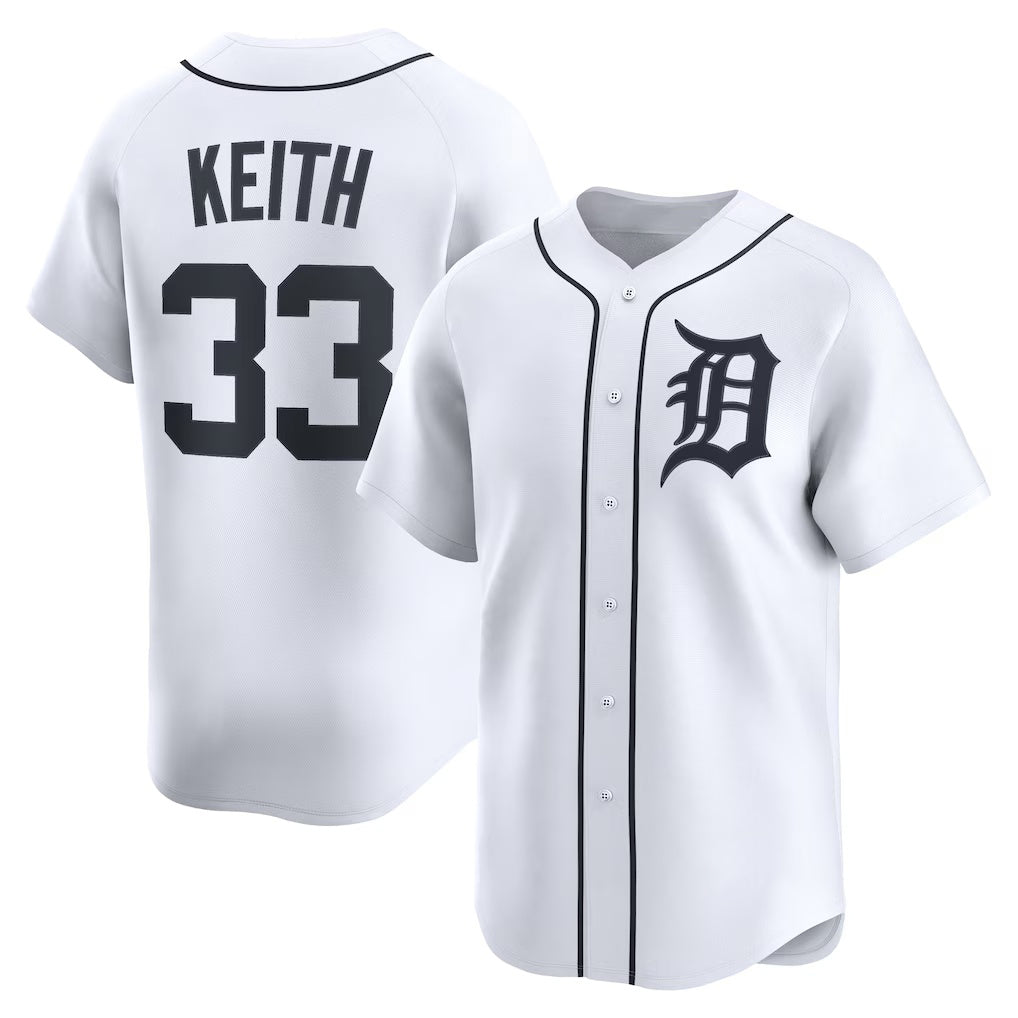 Detroit Tigers #33 Colt Keith White Fotopoulosg Home Limited Player Jersey