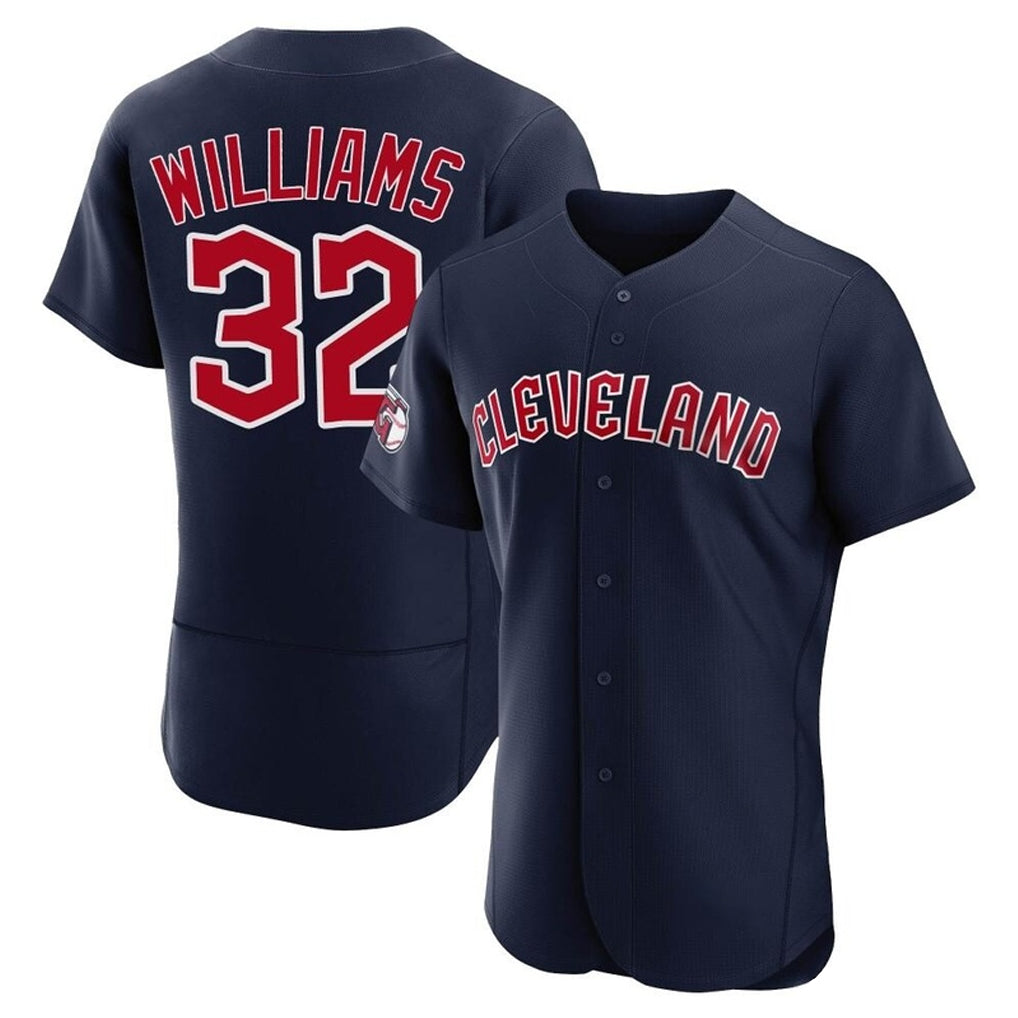 Cleveland Guardians #32 Gavin Williams Player Navy Fotopoulosg Limited Elite Home Stitched Jerseys