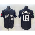 Los Angeles Dodgers #18 Yoshinobu Yamamoto Black Fotopoulosg Mexico 2025 LA Gothic Style With Fernando Patch Vapor Premier Limited Stitched Jersey