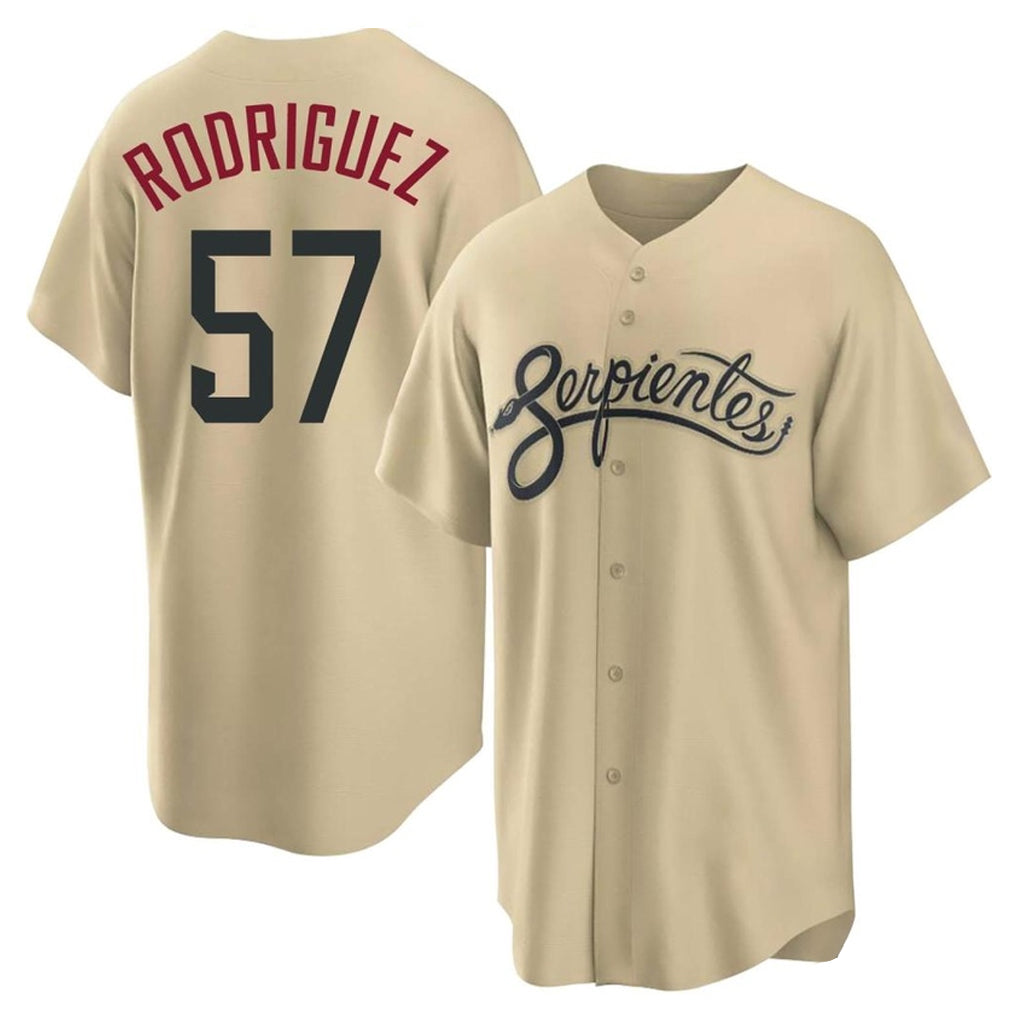 Arizona Diamondbacks #57 Eduardo Rodriguez Player Tan Fotopoulosg City Connect Home Game Stitched Jerseys