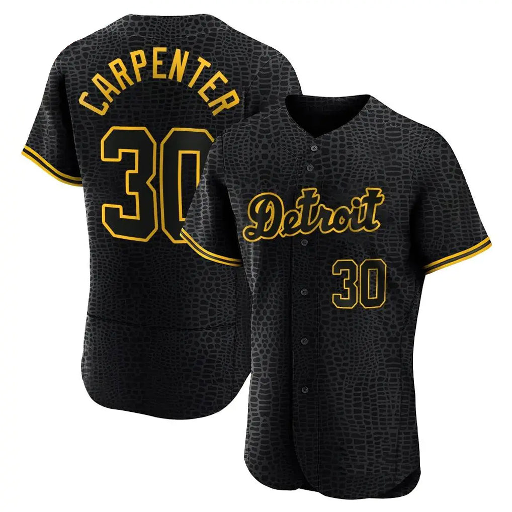 Detroit Tigers #30 Kerry Carpenter Player Black Fotopoulosg Snake Skin City Limited Elite Home Stitched Jerseys
