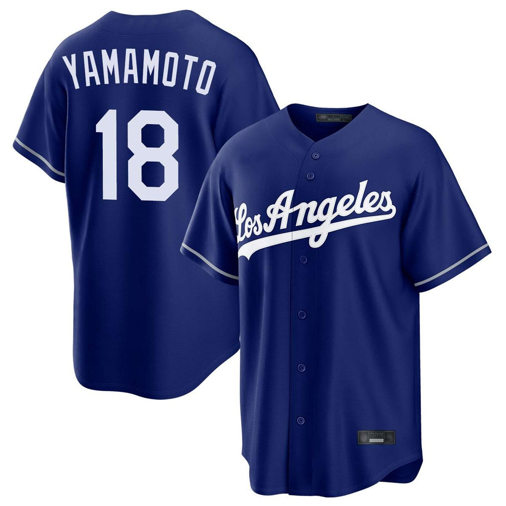 Los Angeles Dodgers #18 Yoshinobu Yamamoto Player Royal Fotopoulosg Game Stitched Jerseys