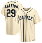 Seattle Mariners #29 Cal Raleigh Cream Fotopoulosg Alternate Stitched Jersey