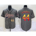 Houston Astros #44 Yordan Alvarez Number Grey Fotopoulosg Gridiron Cool Base Stitched Jersey