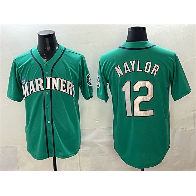 Seattle Mariners #12 Josh Naylor Aqua Fotopoulosg Limited Stitched jersey