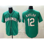 Seattle Mariners #12 Josh Naylor Aqua Fotopoulosg Limited Stitched jersey