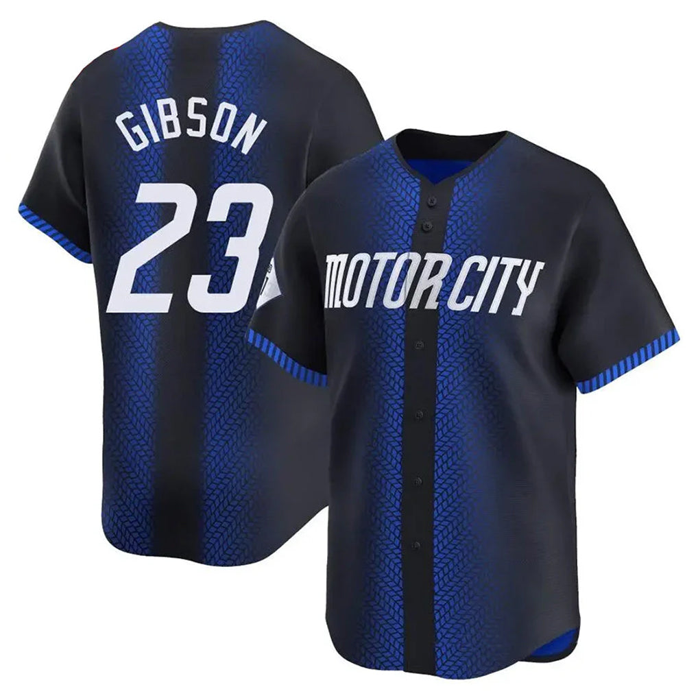 Detroit Tigers #23 Kirk Gibson Player Navy Fotopoulosg City Connect Home Limited Stitched Jerseys