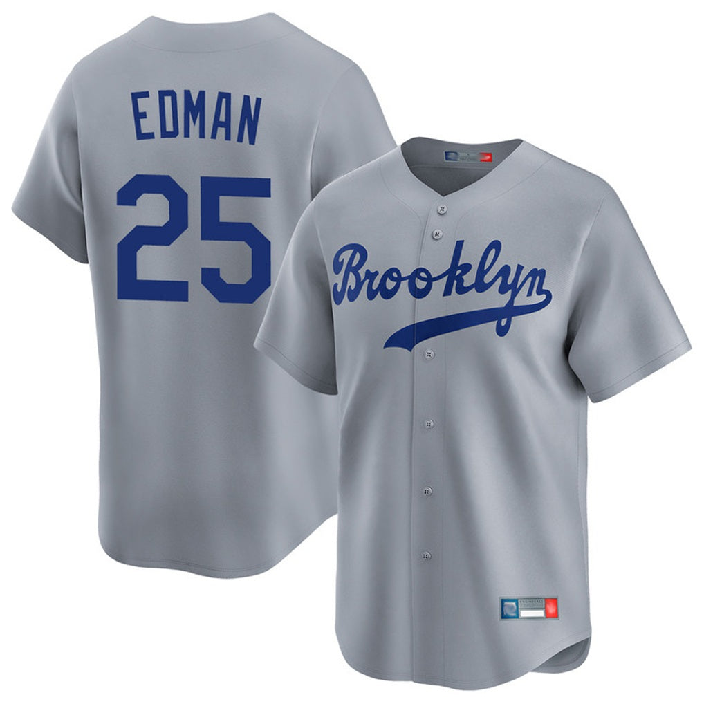 Los Angeles Dodgers #25 Tommy Edman Player Gray Fotopoulosg Game Limited Home Stitched Jerseys