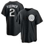 Chicago Cubs #2 Nico Hoerner Player Black Fotopoulosg Game Stitched Jerseys