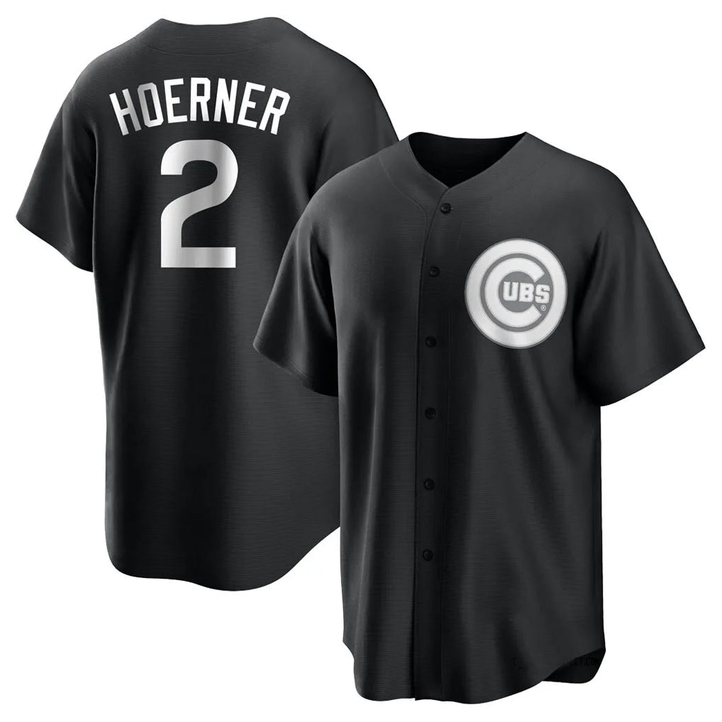 Chicago Cubs #2 Nico Hoerner Player Black Fotopoulosg Game Stitched Jerseys