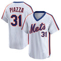 New York Mets #31 Mike Piazza White Fotopoulosg Throwback Cooperstown Collection Limited Jersey