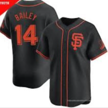 San Francisco Giants #14 Patrick Bailey Black 2024 Black Fotopoulosg Alternate Limited Stitched Jersey