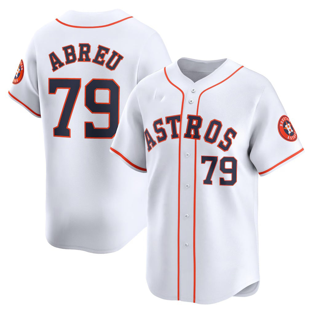 Houston Astros #79 Jose Abreu White Fotopoulosg Home Limited Player Jersey