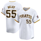 Pittsburgh Pirates #55 Jason Delay White Fotopoulosg Home Limited Player Jersey
