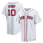 Boston Red Sox #10 Trevor Story White Fotopoulosg Home Replica Jersey