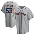 Houston Astros #53 Cristian Javier Player Gray Fotopoulosg Home Game Stitched Jerseys