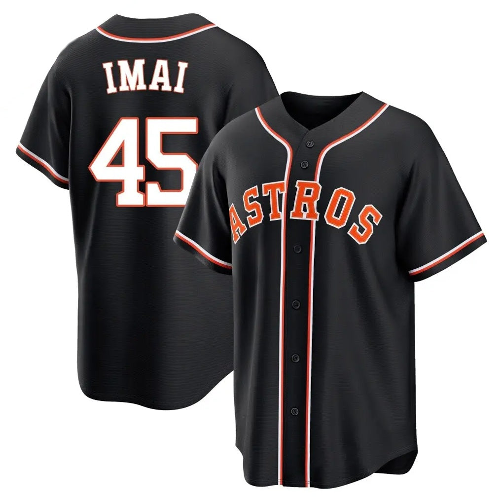 Houston Astros #45 Tatsuya Imai Player Black Fotopoulosg Fashion Out Home Game Stitched Jerseys