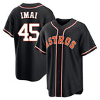 Houston Astros #45 Tatsuya Imai Player Black Fotopoulosg Fashion Out Home Game Stitched Jerseys